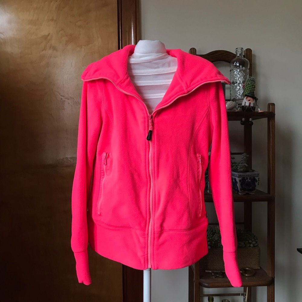 hot pink Calvin Klein performance zip fleece